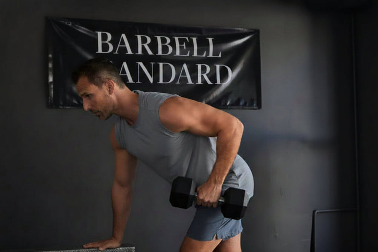 BARBELL STANDARD The Original - Rubber Hex Dumbbell 45lbs - 1pc