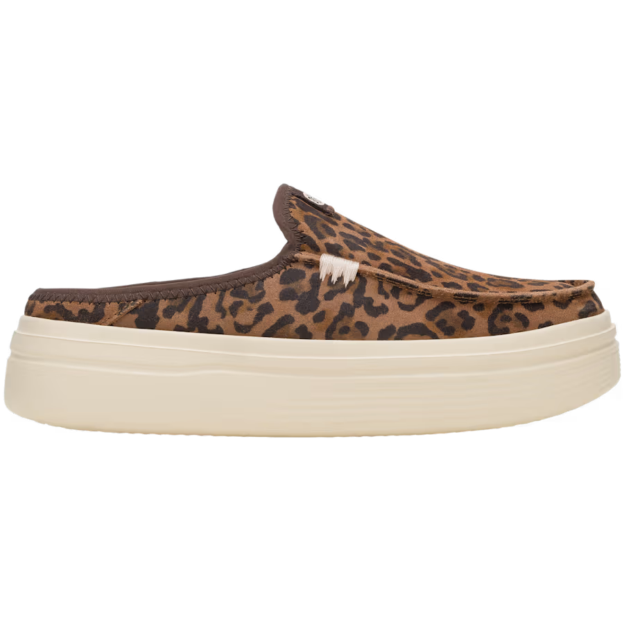 HEYDUDE Women's Austin Lift Classic in Brown Leopard - 8