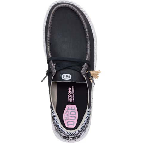 HEYDUDE Women's Wendy Funk Beach Woven in Black/Multi - 8