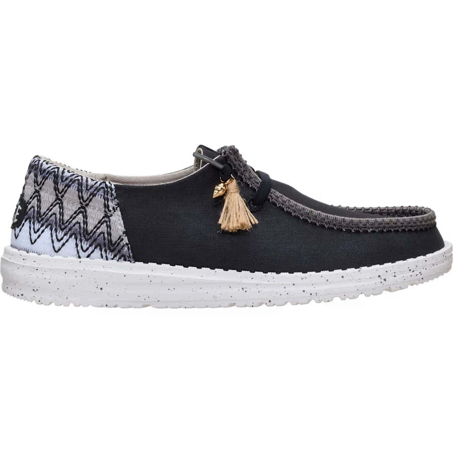 HEYDUDE Women's Wendy Funk Beach Woven in Black/Multi - 8