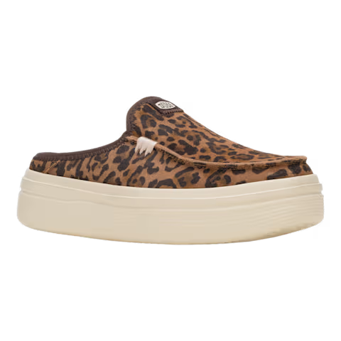 HEYDUDE Women's Austin Lift Classic in Brown Leopard - 8