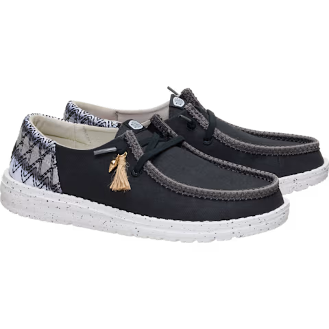 HEYDUDE Women's Wendy Funk Beach Woven in Black/Multi - 8