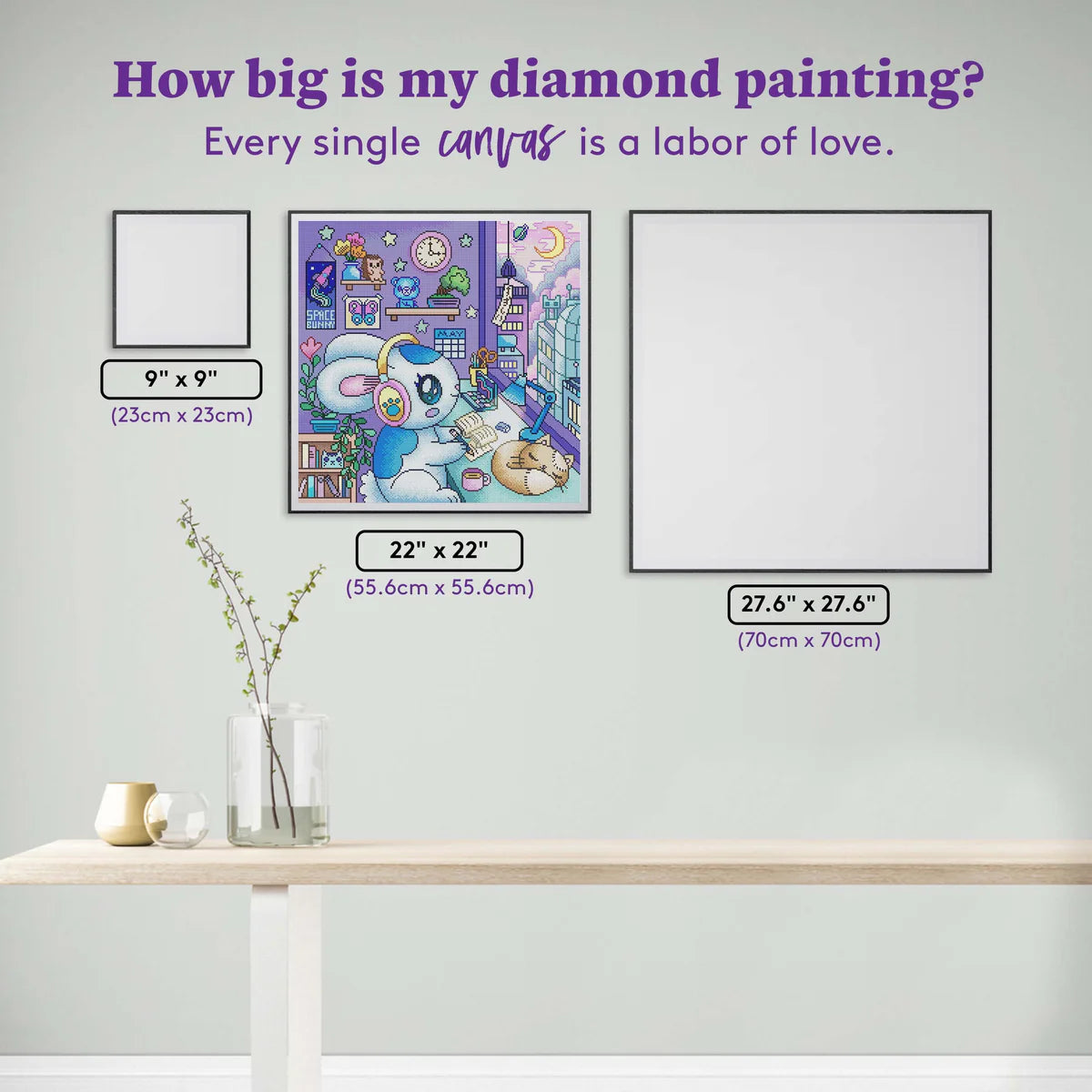 Diamond Art Club Home Bunny - 22" x 22"