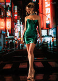 RACHEL ALLAN EMERALD  sleek mini dress Size 12
