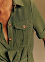 Sezane Robe Raquel  Kaki Women's Size 40
