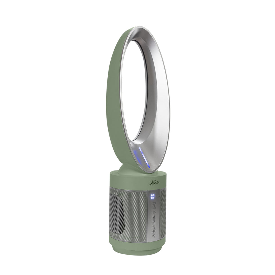Hunter ExtremeAir Tower Bladeless Air Purifier Fan | 2-in-1 Air Purifiers for Home & Bladeless Fan Combo | HPF520SGS (Sage)