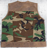 Wild Wanderers Camo Men's Motorcycle Concealed Carry Leather Vest - 3XL