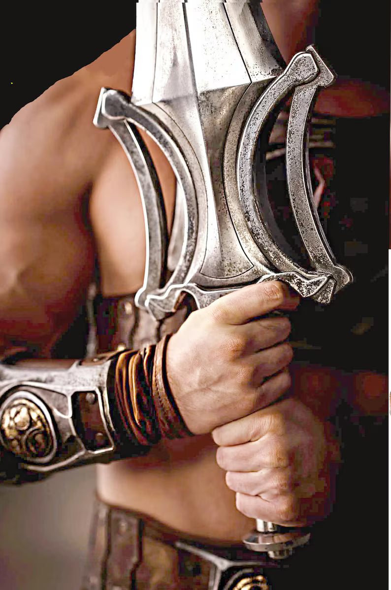 41" Handmade Hee-Man Master Sword with Leather Scabbard Collectible Norse Medieval Replica