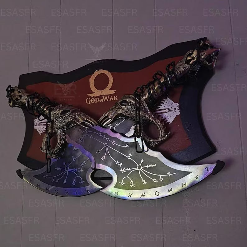 God of War Blades of Chaos Replica – Kratos Twin Blades Metal Display Prop