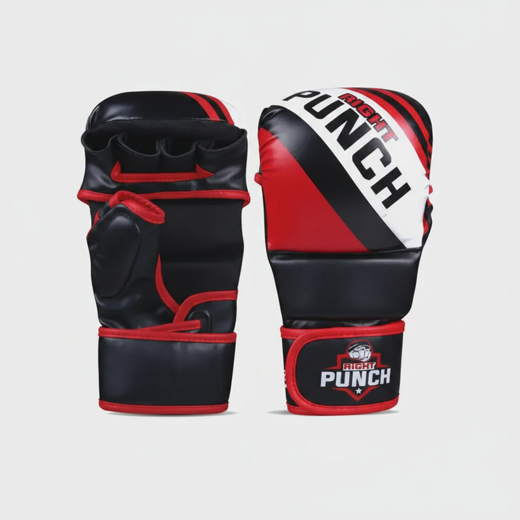 Hybrid MMA Sparring Gloves for Grappling, Kickboxing, Open Palm Martial Arts  LG