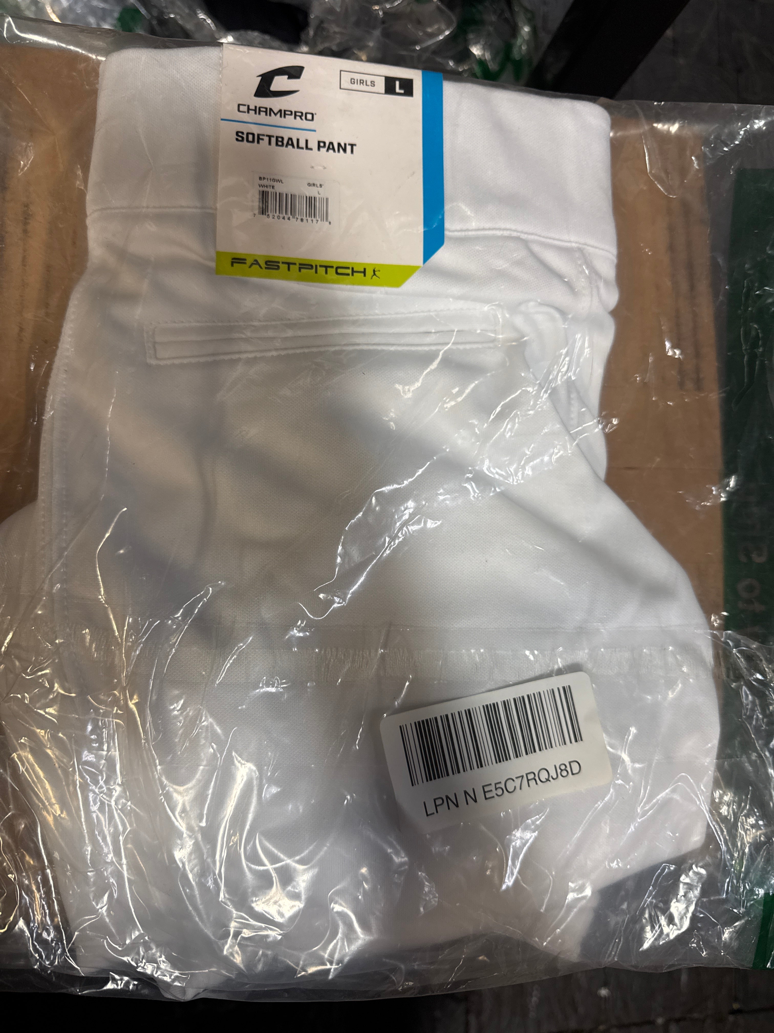 Softball girl's traditional low-rise pant CHAMPRO BP11 - white (YL)
