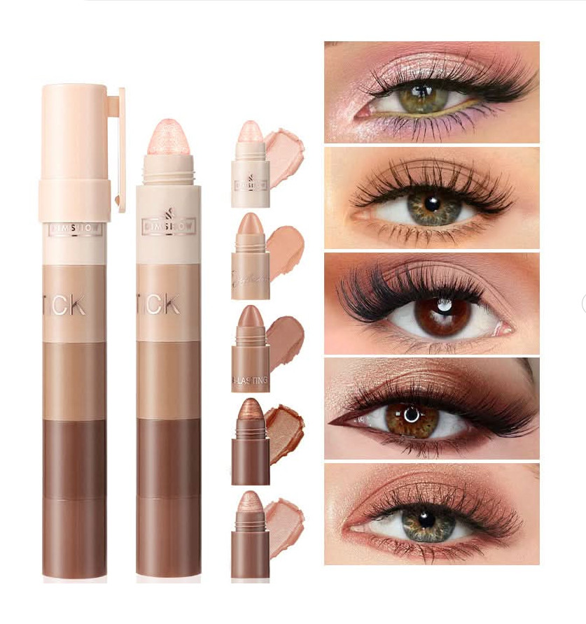 DIMSHOW 5 Color Eyeshadow Stick | Waterproof | Pearlescent | Matte | Easy Blend