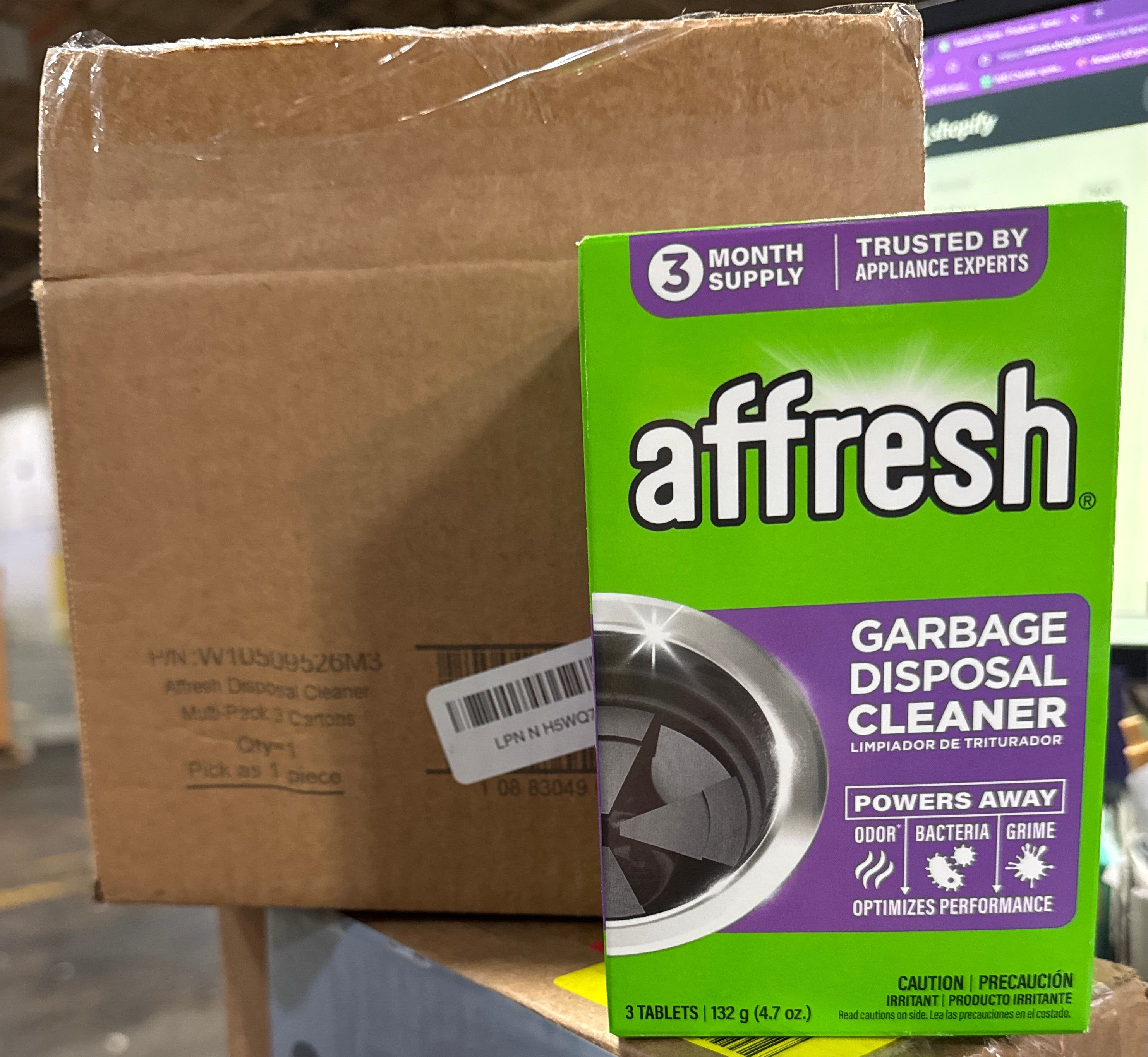 Multi-Pack 3 Cartons Affresh - Disposal Cleaner - Green