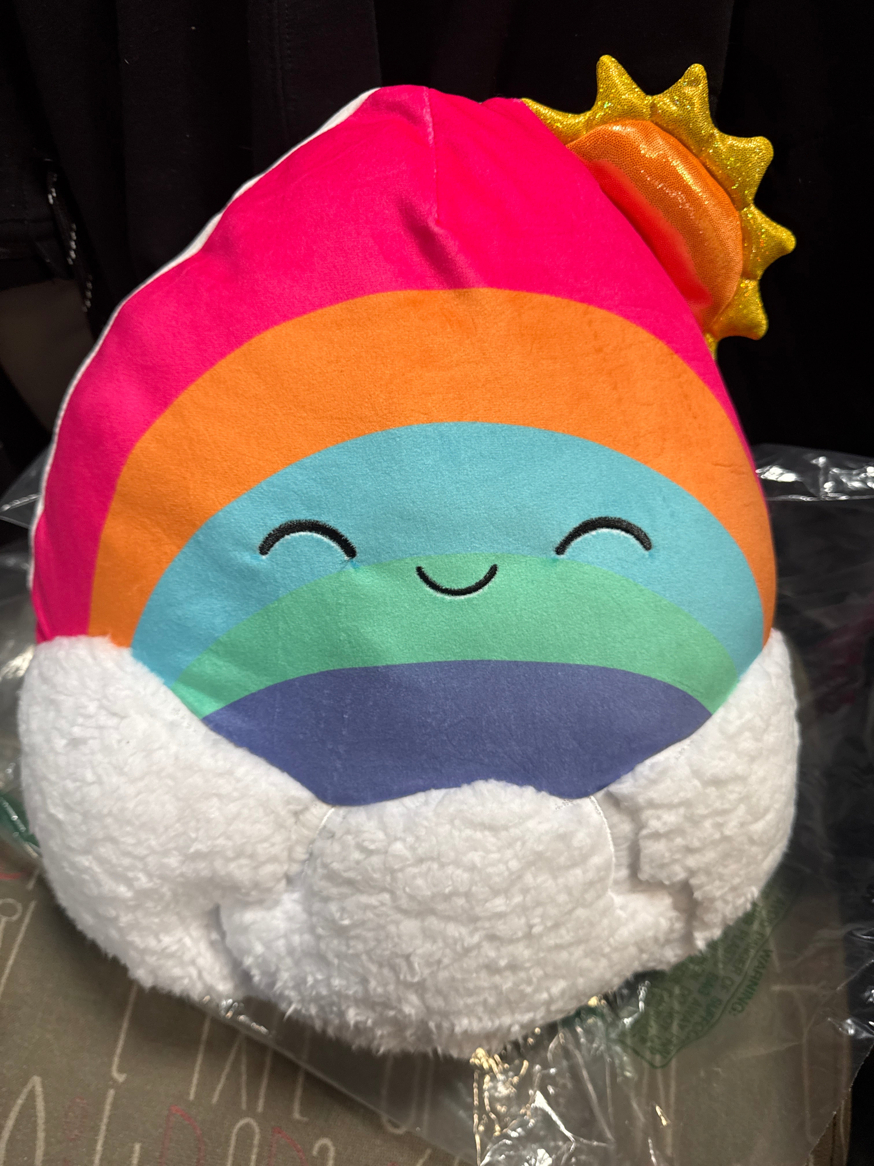 Squishmallows 14-Inch Sunshine Rainbow with Clouds - Large Ultrasoft Official Kelly Toy Plush