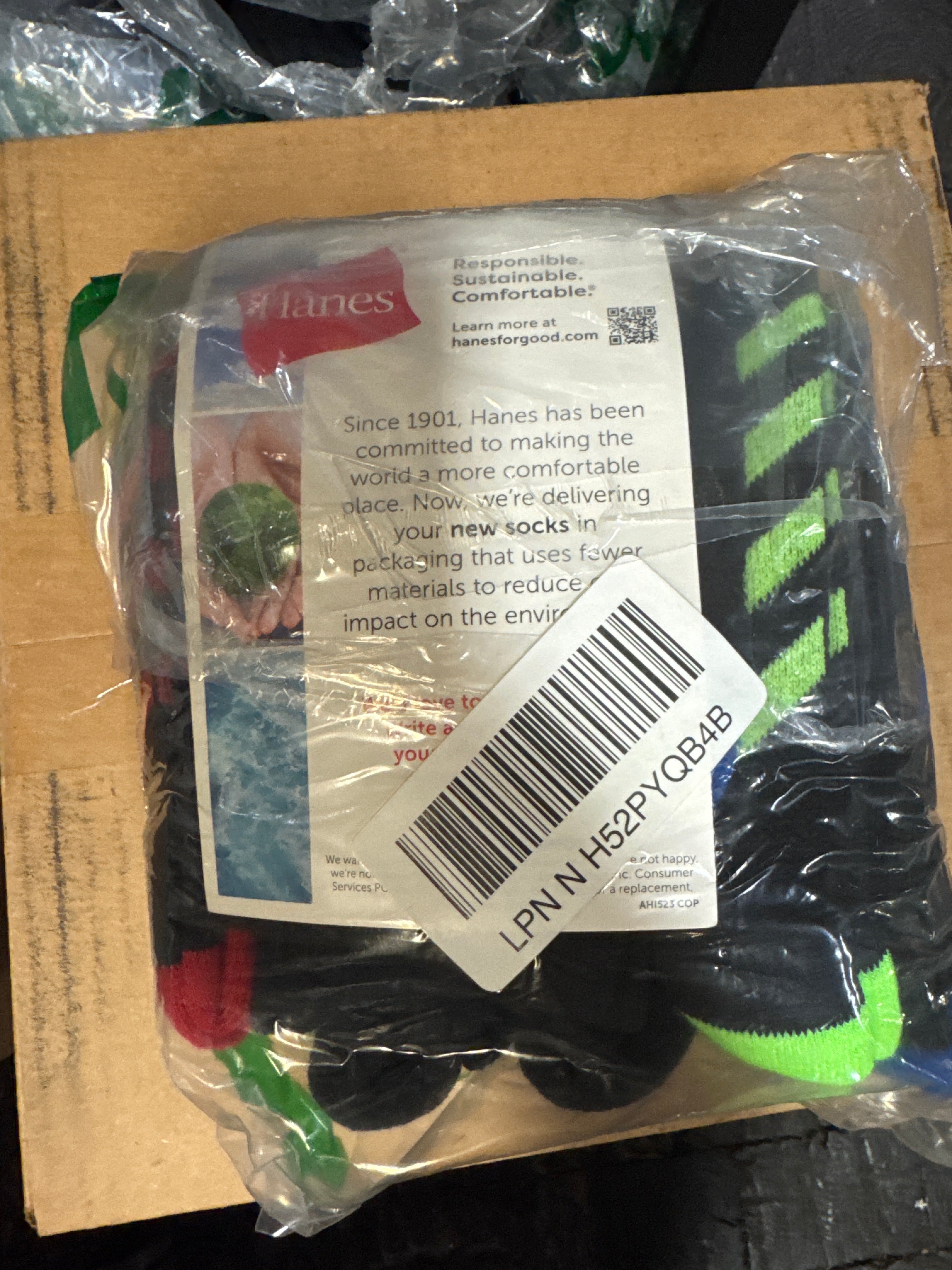 Med- Hanes Absolute Active Cushioned Ankle Socks Blk Socks 12- Pk