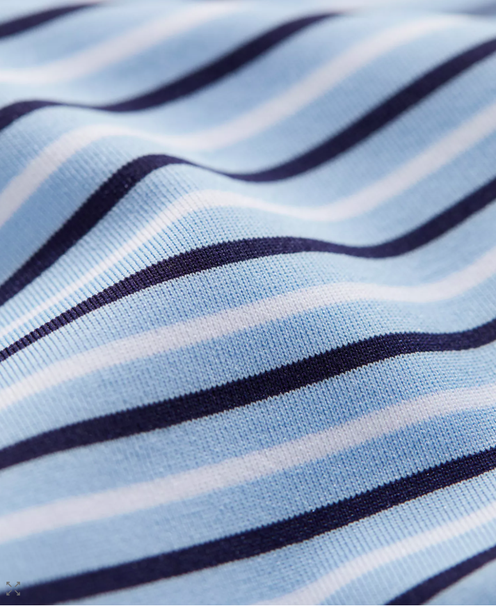 VINEYARD VINES | Bradley Stripe Performance Polo in Jake Blue Tri-Stipe | Large