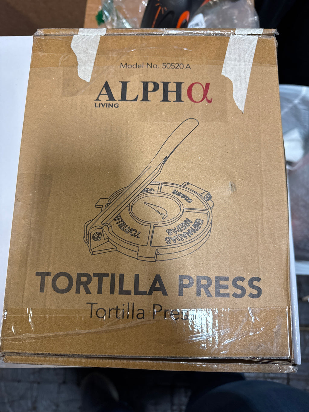 Alpha Living Tortilla Press – 8 Inch Cast Iron Quesadilla Maker – Heavy Duty Empanada Maker Press – Cast Iron Tortilla Maker for Kitchen, Home Use