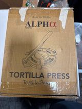 Alpha Living Tortilla Press – 8 Inch Cast Iron Quesadilla Maker – Heavy Duty Empanada Maker Press – Cast Iron Tortilla Maker for Kitchen, Home Use