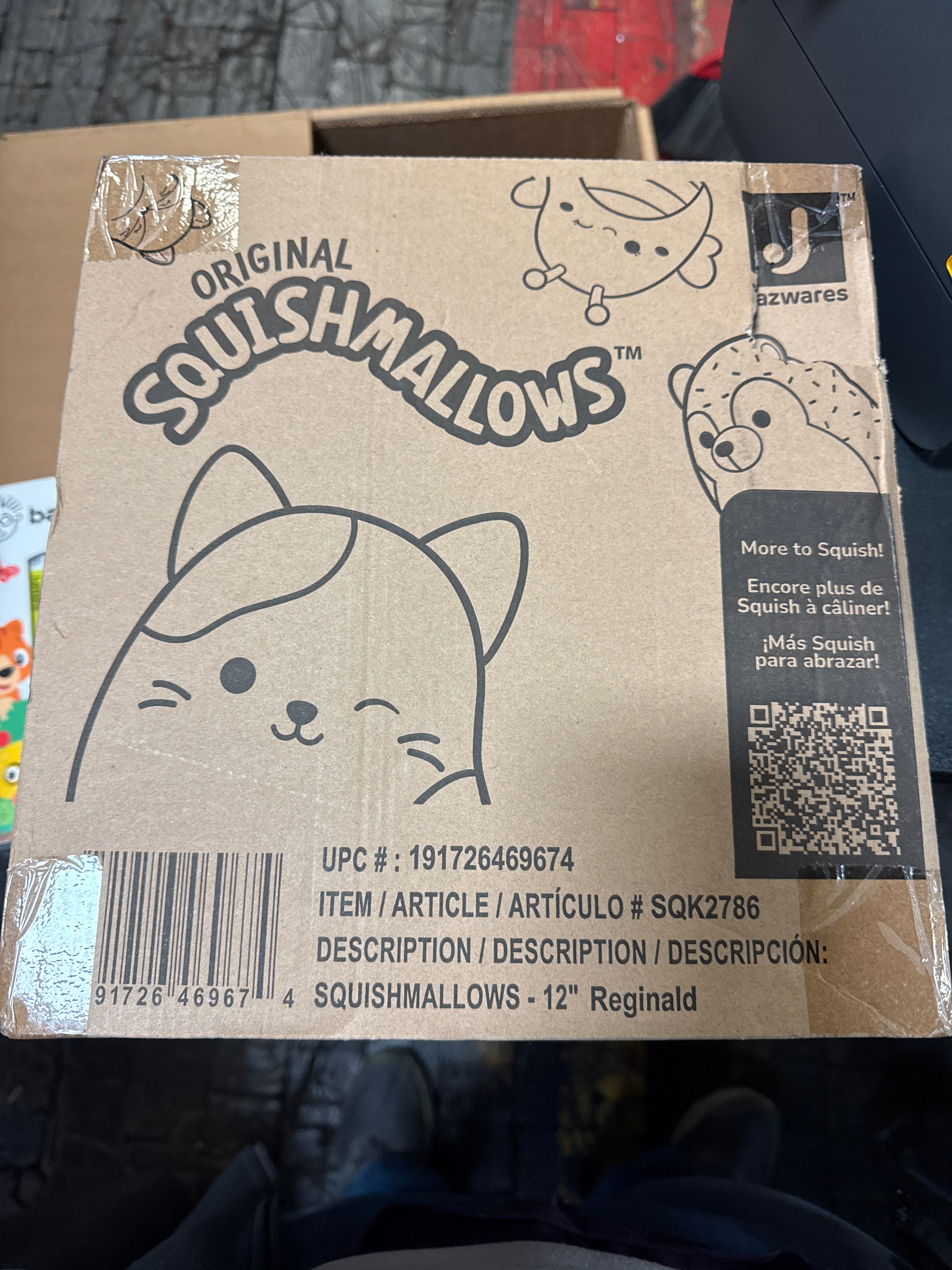 Squishmallows Original 12-Inch Reginald Corgi with Red Bandana - Medium-Sized Ultrasoft Official Jazwares Plush
