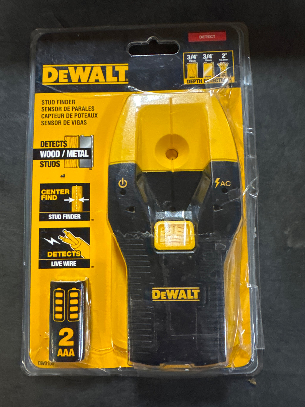 DEWALT 3/4 in. Stud Finder Item No. SKU# DW0100