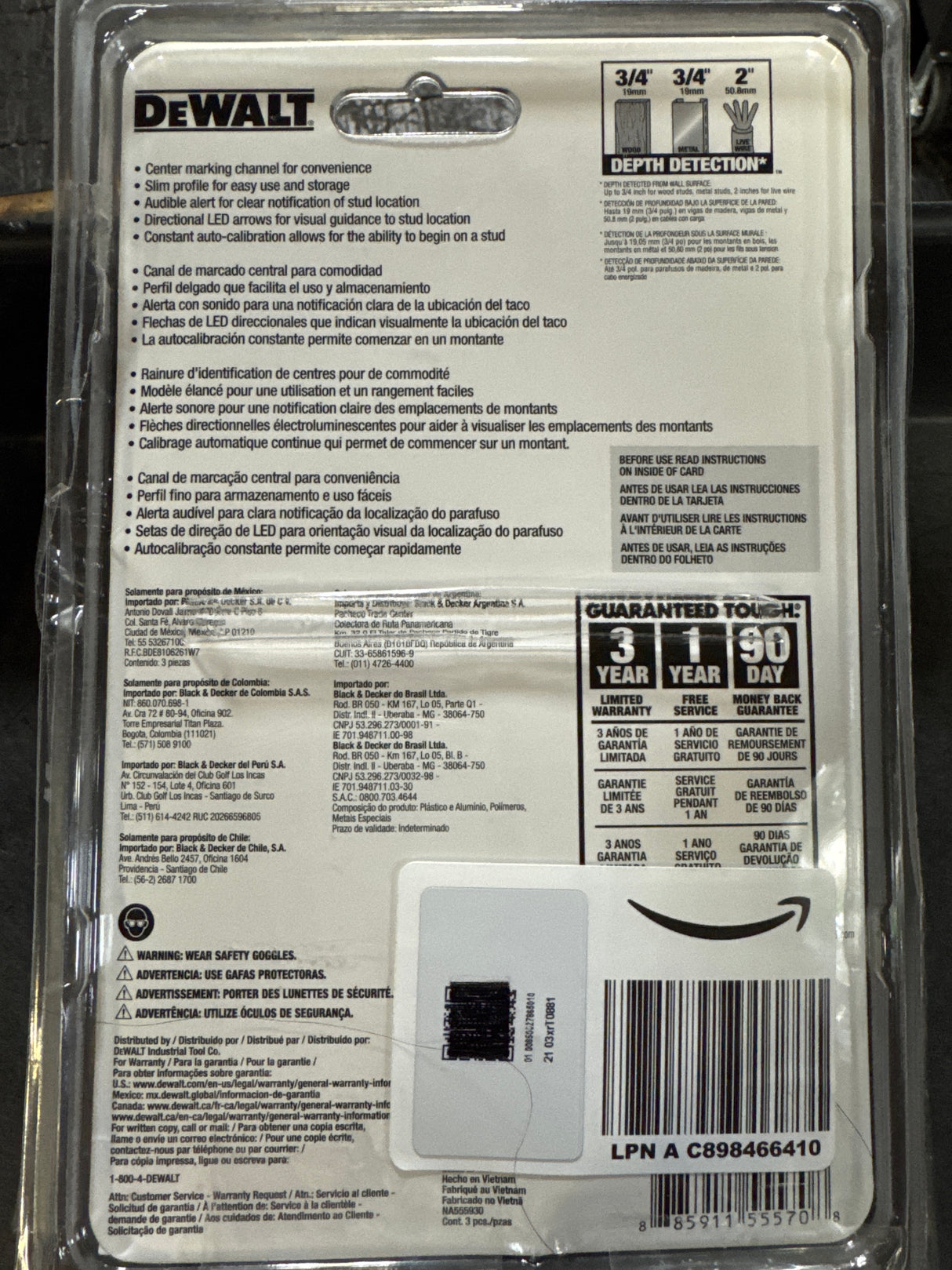 DEWALT 3/4 in. Stud Finder Item No. SKU# DW0100