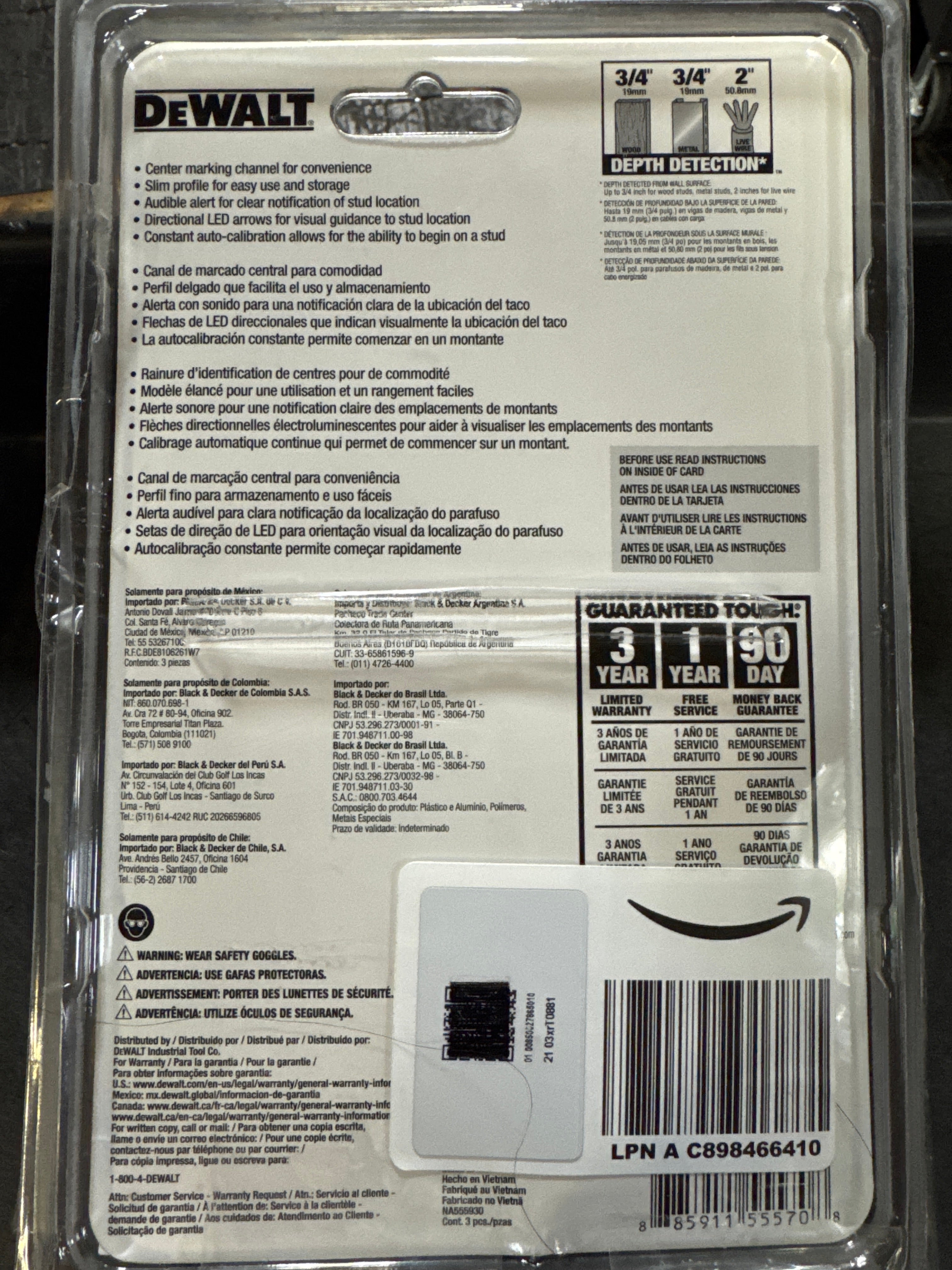 DEWALT 3/4 in. Stud Finder Item No. SKU# DW0100