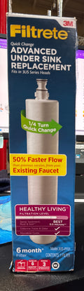 Filtrete Advanced Under Sink Quick Change Water Filtration Filter 3US-PF01, for use with 3US-PS01 System