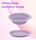 Oval Silicone Makeup Brush Cleaning Mat/Bowl | Collapsible | Lavender