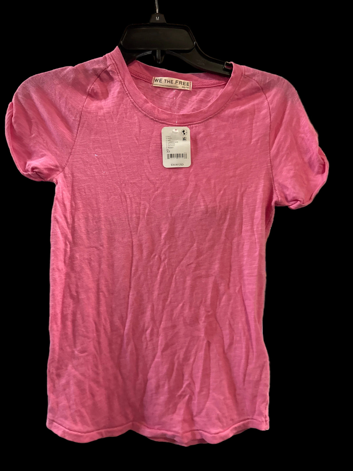 FREE PEOPLE- We the Free WOMEN'S Pink Carmine Rose Tee- XS