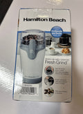 Hamilton Beach Fresh Grind Electric Coffee Grinder for Beans, Spices and More, Stainless Steel Blades, Removable Chamber, Makes up to 12 Cups, White