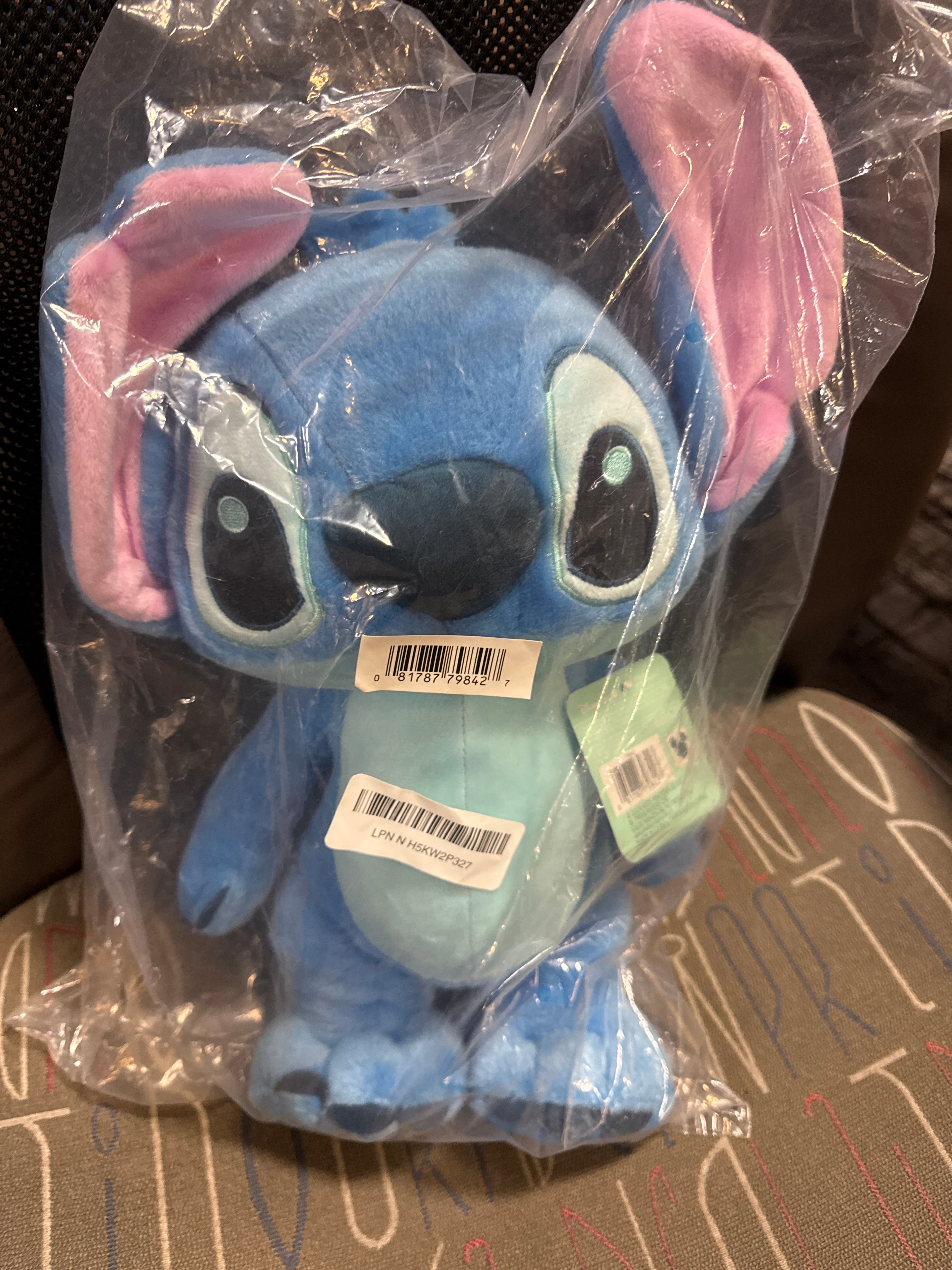 Disney Baby Lilo & Stitch Soft Huggable Stuffed Animal Cute Plush Toy for Toddler Boys and Girls, Gift for Kids, Blue Stitch 15 Inches