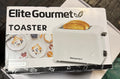 Elite Gourmet ECT-1027# Cool Touch Toaster, 7 Toast Settings Cancel Functions, Slide Out Crumb Tray, Extra Wide 1.5" Slots for Bagels Waffles Specialty Breads, Puff Pastry, Snacks, White