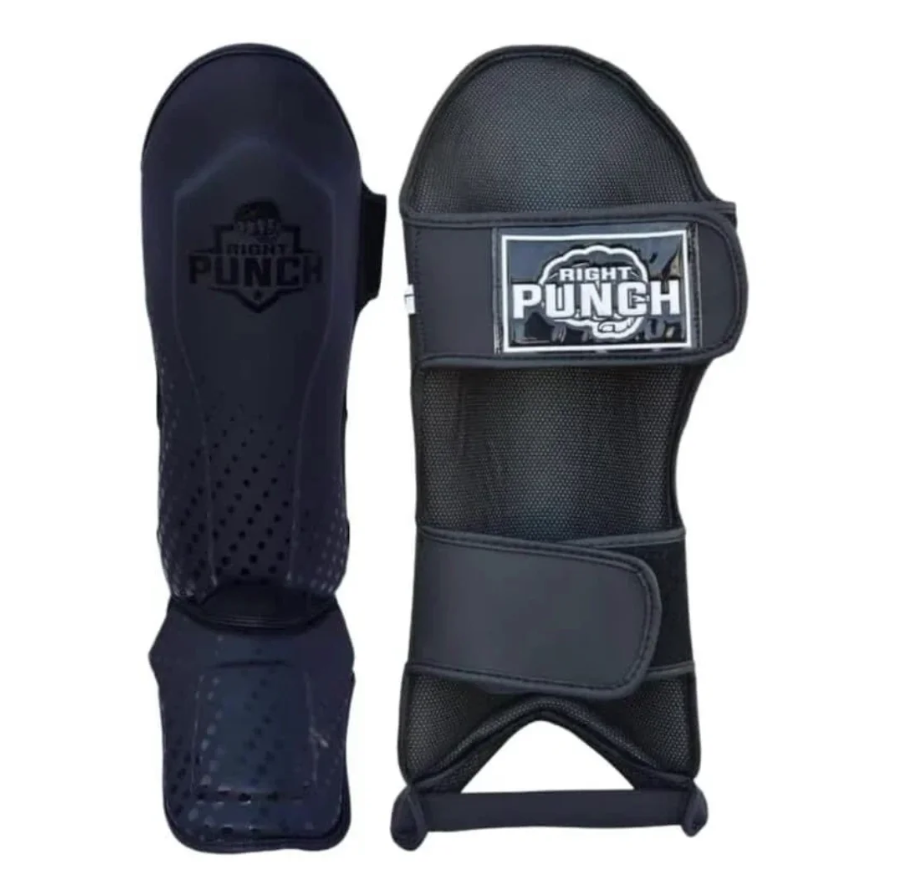 RightPunch | Black MMA Shin Guards | M