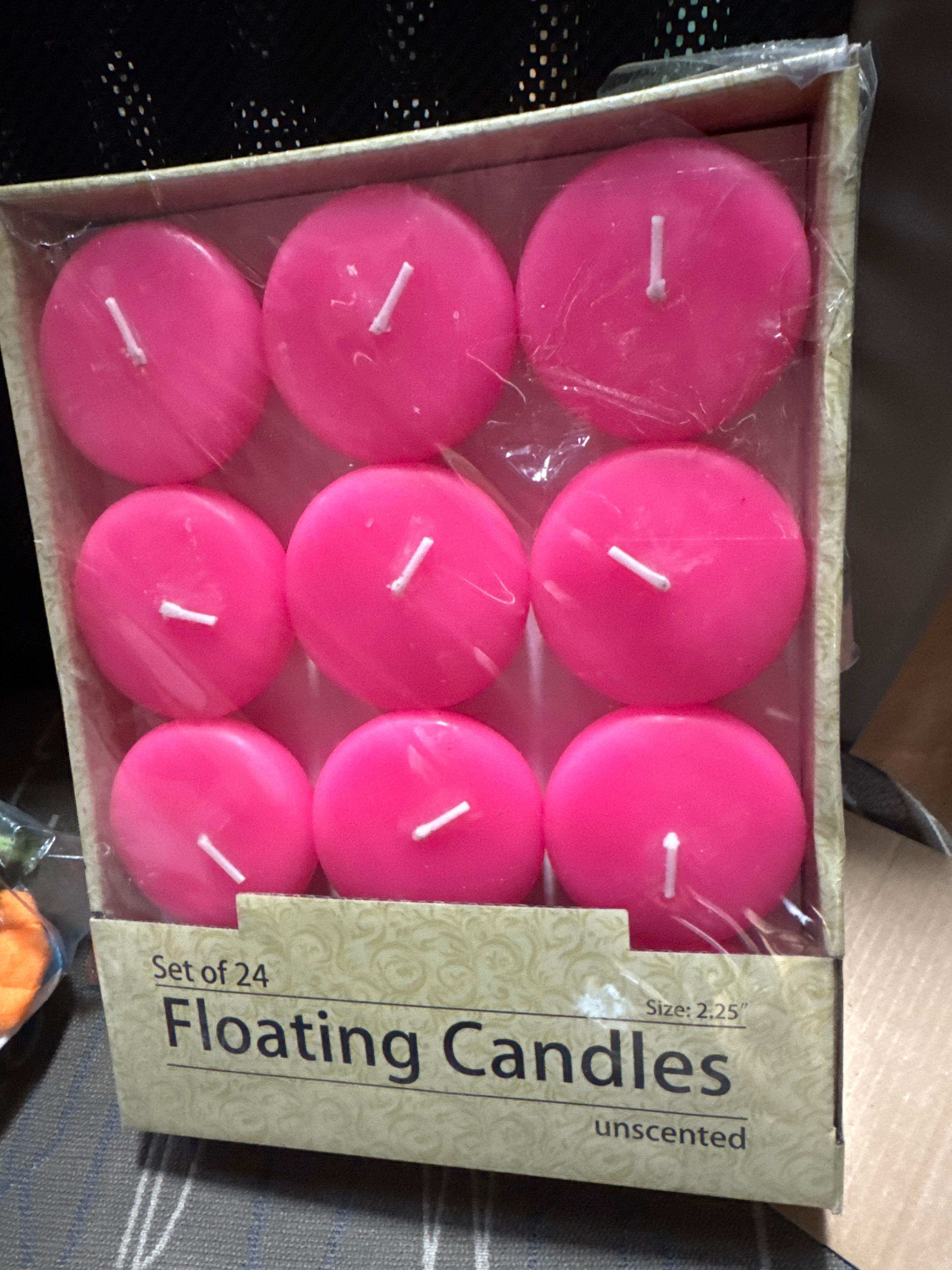 24 Floating Candles,2 Inch Lasting Unscented Floating Candle, Cute and Elegant Burning for Birthday, Wedding, Holiday, Party Decoration
