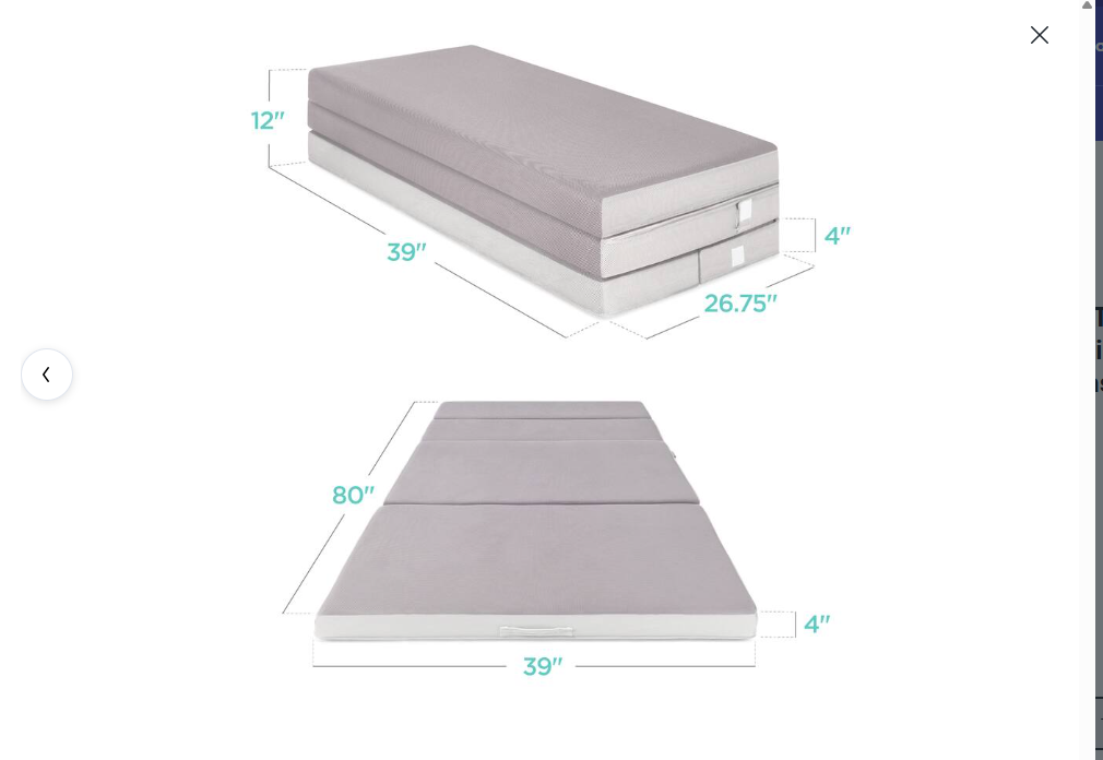 Best Choice Products - 4in Portable Mattress Topper, Tri-Fold Mattress Pad - Gray