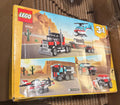 LEGO Creator 3 in 1 Flatbed Truck with Helicopter Toy, Transforms from Flatbed Truck Toy to Propeller Plane to Hot Rod and SUV Cars, Gift Idea for Boys and Girls Ages 7 Years Old and Up, 31146