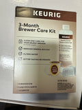 Keurig 3 Month Brewer Care Kit: Descaling Solution & Cleaner for Coffee Maker Maintenance