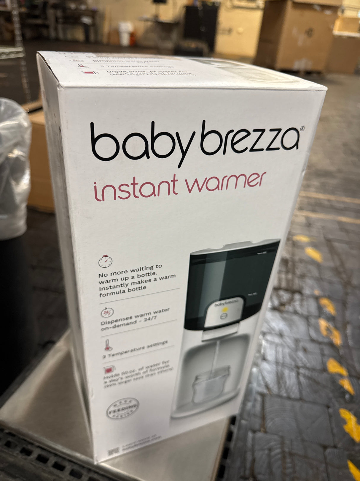 Baby Brezza Instant Baby Bottle Warmer - Fast Water Warmer Instantly Dispenses 24/7 in 3 Temperatures, White