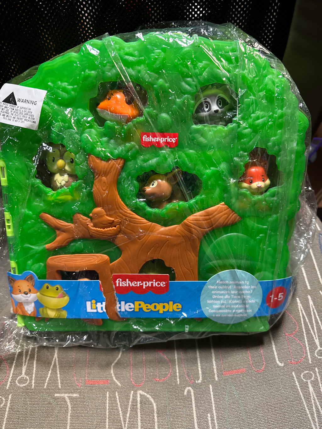 Fisher-Price Little People Toddler Toy Forest Friends Carry Case Playset with Animal Figures for Pretend Play Kids Ages 1+ Years