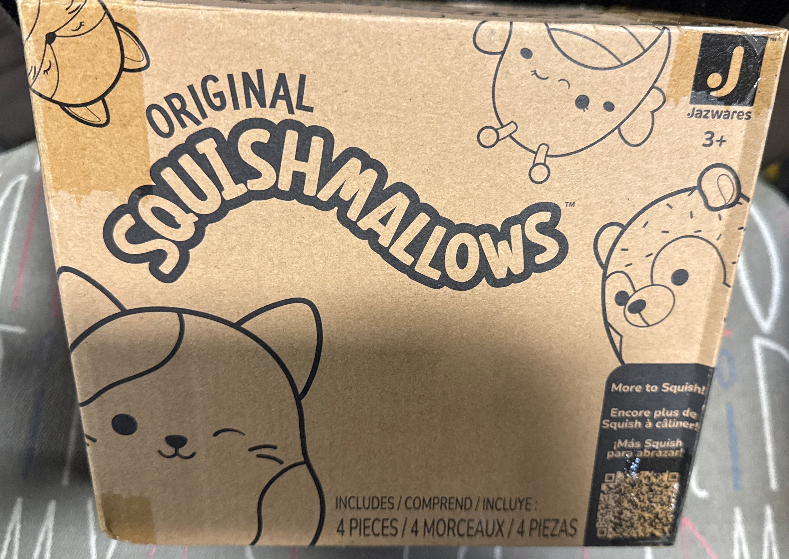 Squishmallows Original 5in Harvest 4-Pack – Hans Hedgehog, Mac Acorn, Misha Candle, Rocky Raccoon – Official Jazwares Plush (Little)