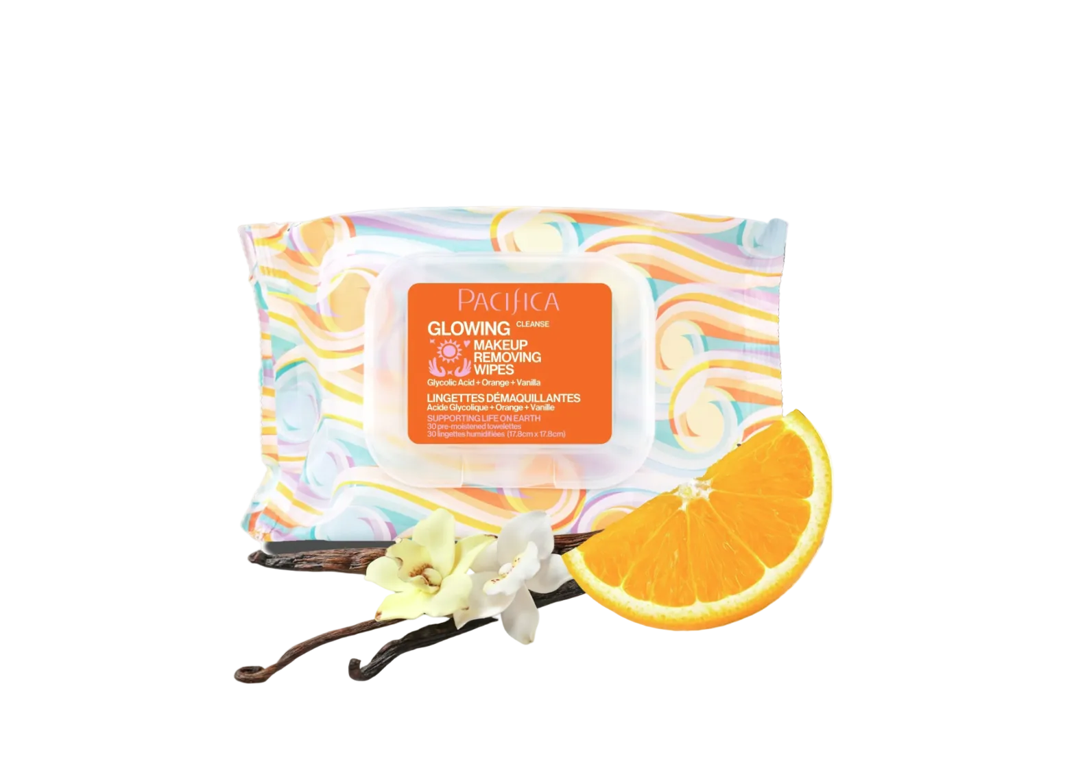 PACIFICA BEAUTY - Glowing Makeup Removing Wipes - 30ct