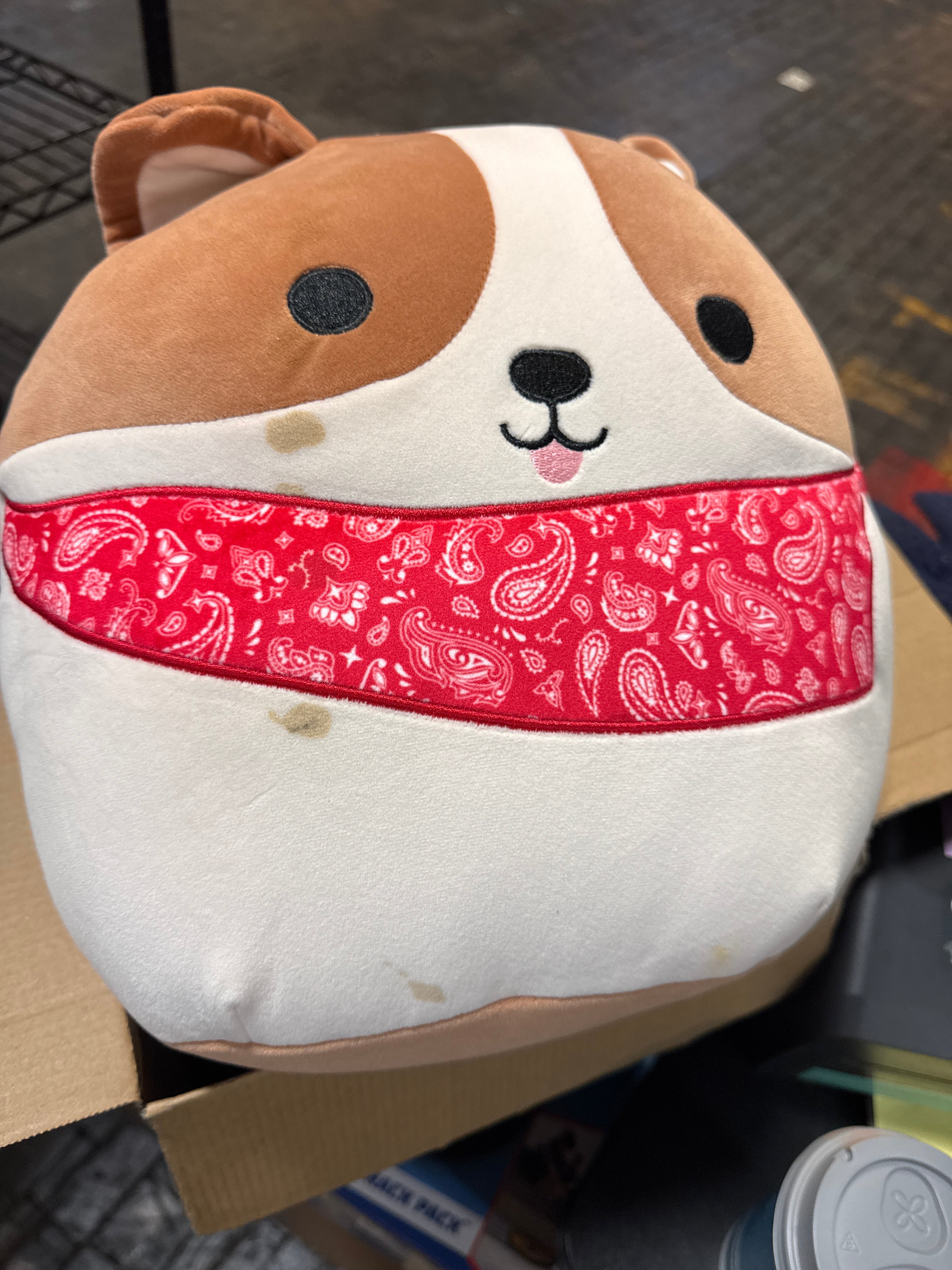 Squishmallows Original 12-Inch Reginald Corgi with Red Bandana - Medium-Sized Ultrasoft Official Jazwares Plush