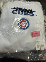 MLB CHICAGO CUBS WINGSPAN WOMEN'S DROP SHOULDER FLC PO HOODIE WHITE- 2-X-LARGE