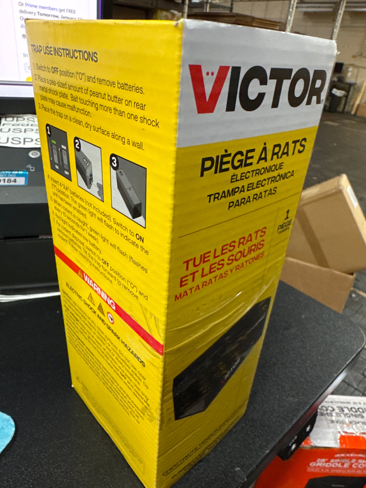 Victor M241B Indoor Electronic Rat Trap, Humane Electric Rat Traps Indoor for Home, No Touch, No See Traps