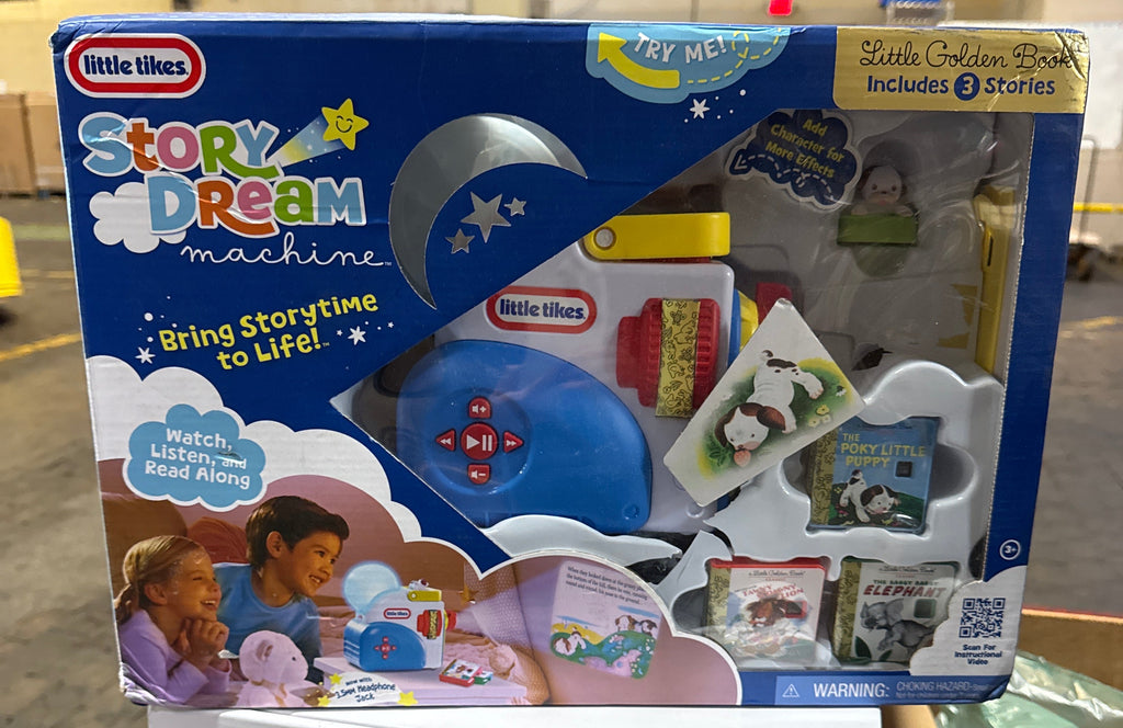 Little Tikes Story Dream Machine Starter Set, Storytime, Books, Little Golden Book, Audio Play, The Poky Little Puppy Character, Nightlight, Toy Gift for Toddlers and Kids Girls Boys Ages 3+