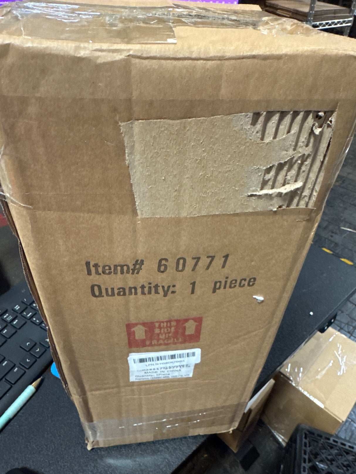 Deco 79 Ceramic Decorative Vase Faux Marble Centerpiece Vase, Flower Vase for Home Decoration 7" x 7" x 14", Black