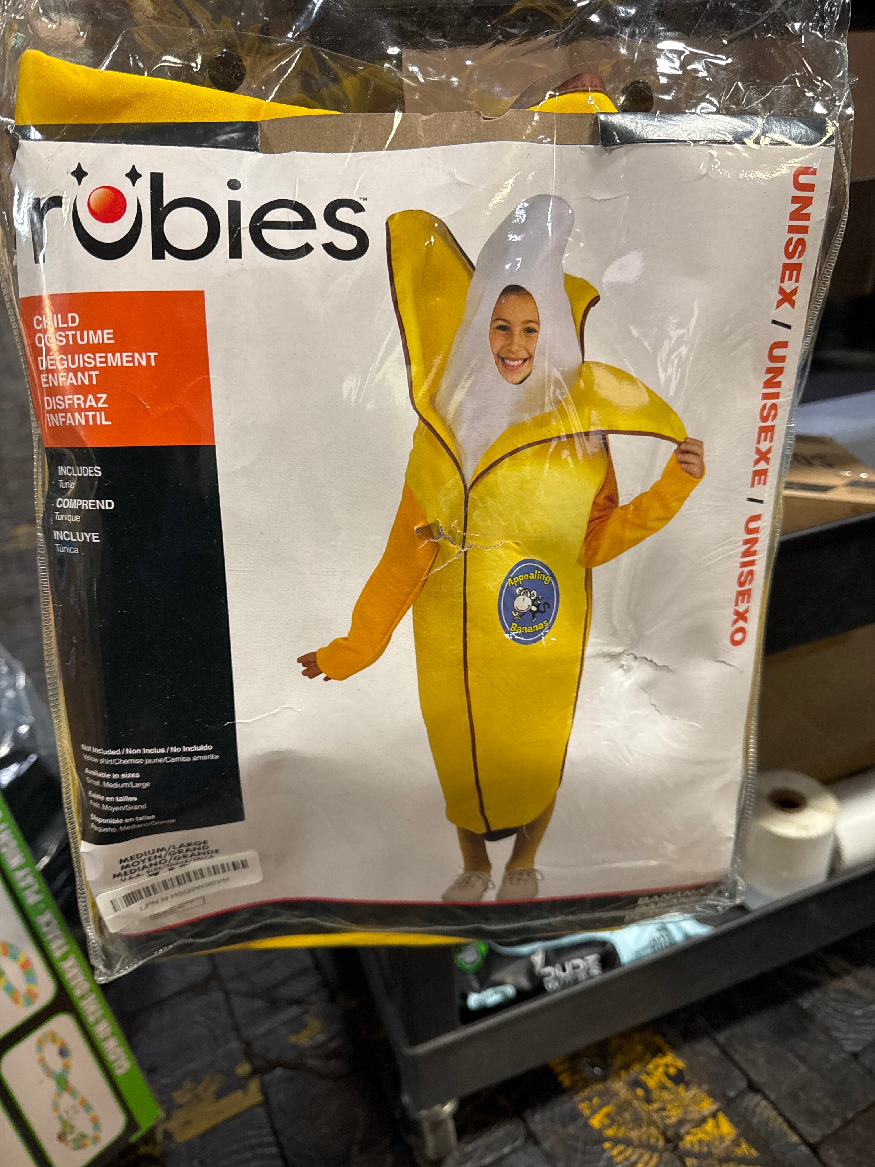 Forum Novelties Rubie's Unisex Banana Costume, Adult, Multicolored, Medium/Lg (7-12)