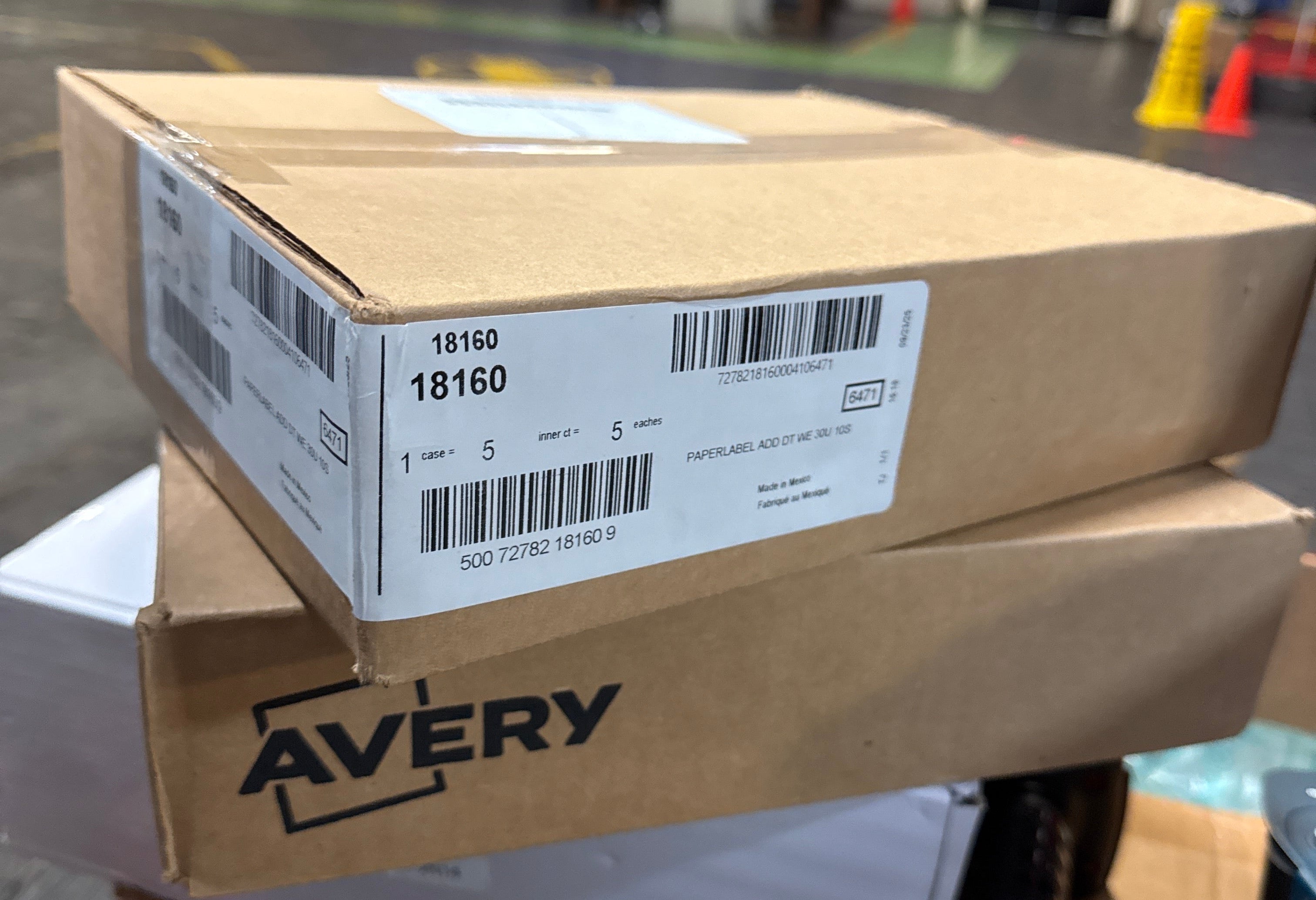 Avery Easy Peel Printable Address Labels with Sure Feed, 1" x 2-5/8" Customizable Stickers, White, 300 Blank Mailing Labels per Pack, Great for Mailing, Shipping, and More (5-Pack of 18160)