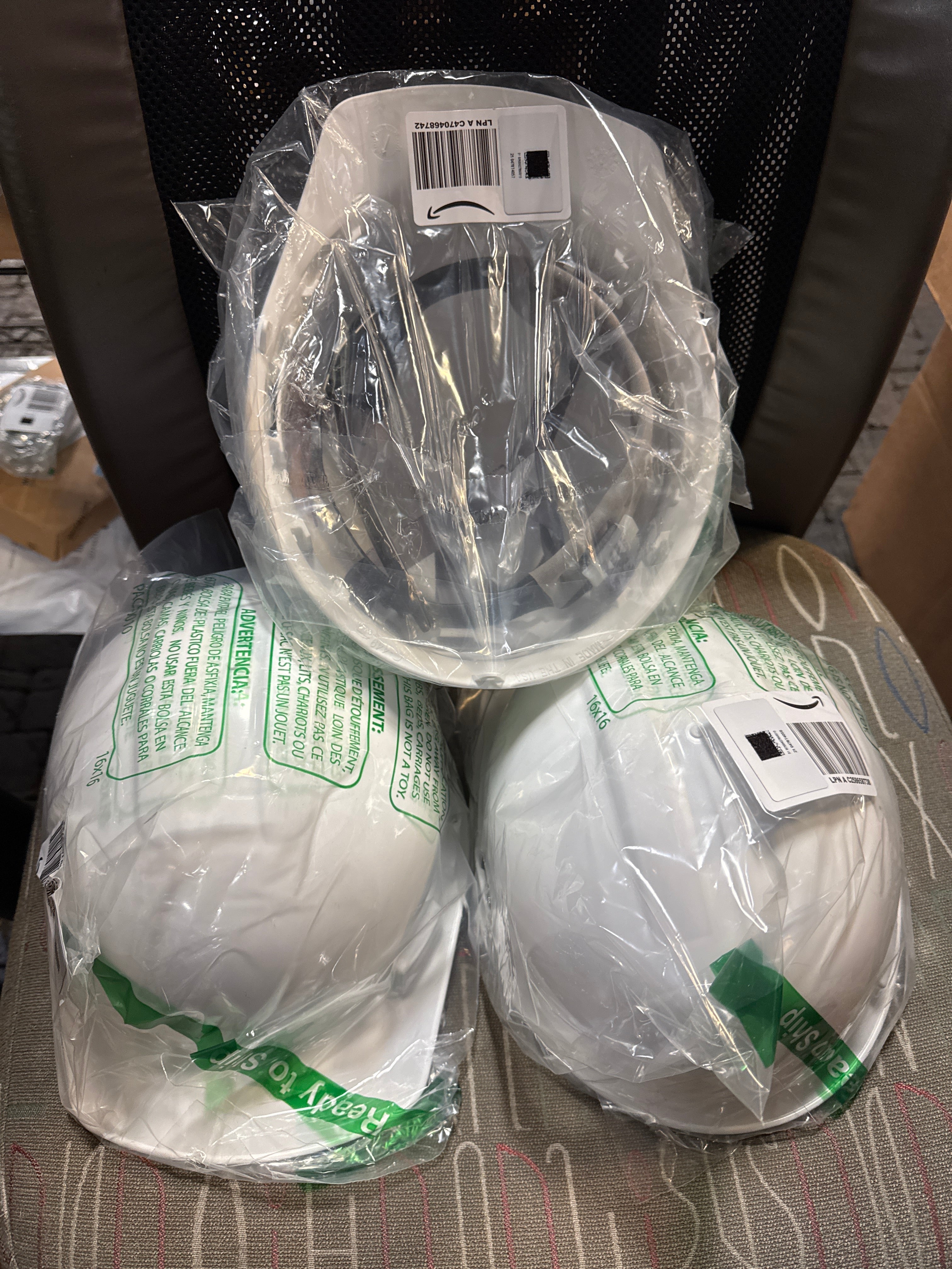 3X Bundle Pyramex HP140 Cap Style Hard Hats - With 4 Point Snap Lock Suspension