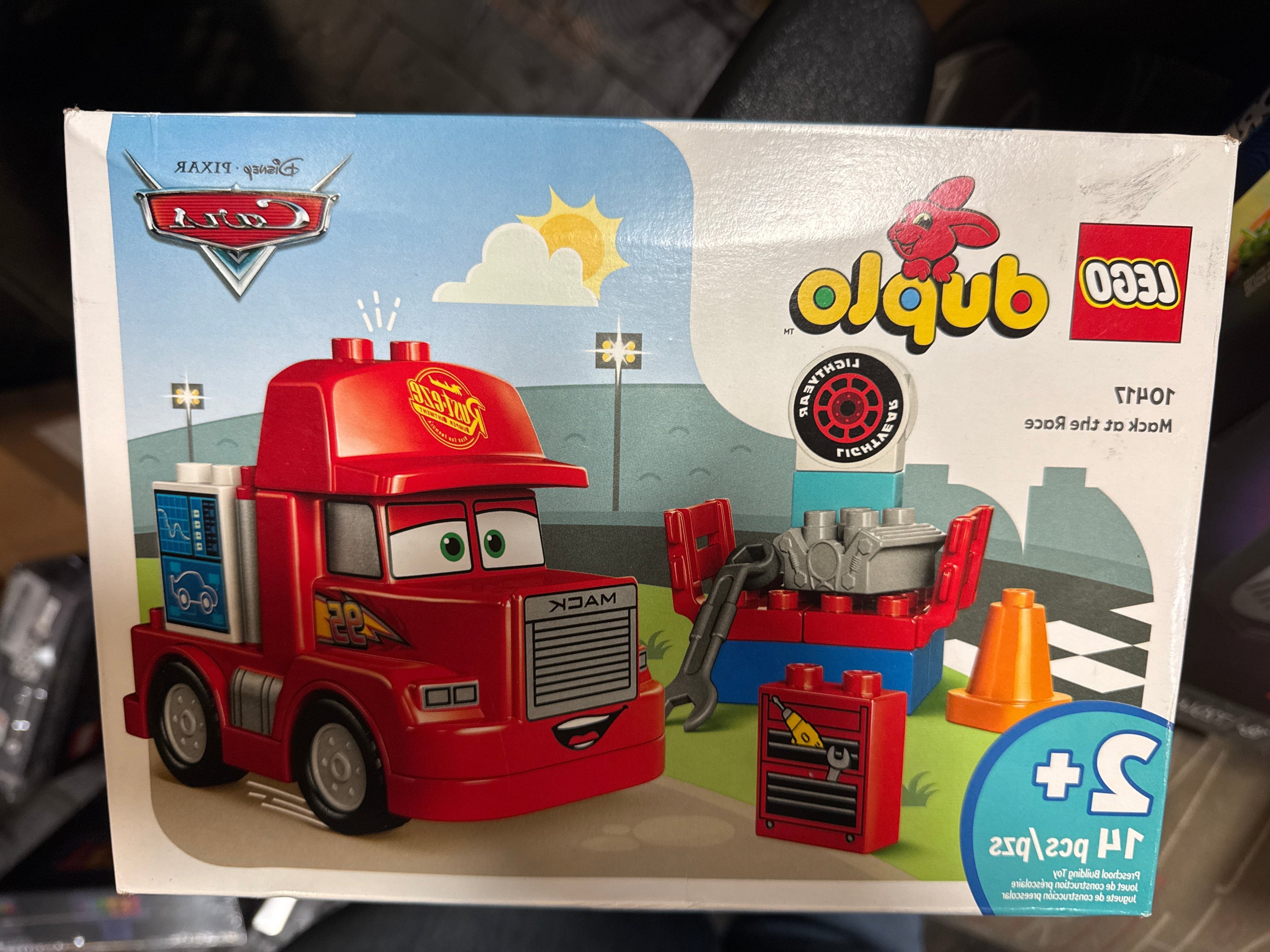 LEGO Disney Pixar Mack at The Race Cars Toys - Pixar Cars Birthday Gift for Toddlers, Preschool, Boys & Girls, Ages 2+ - Educational Building Toys Set - 10417